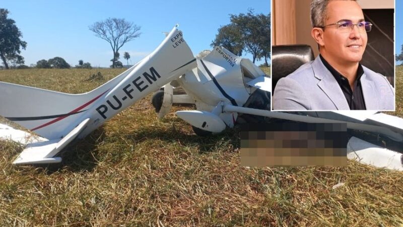 Advogado e piloto morrem após queda de aeronave, em Mirassol D’Oeste