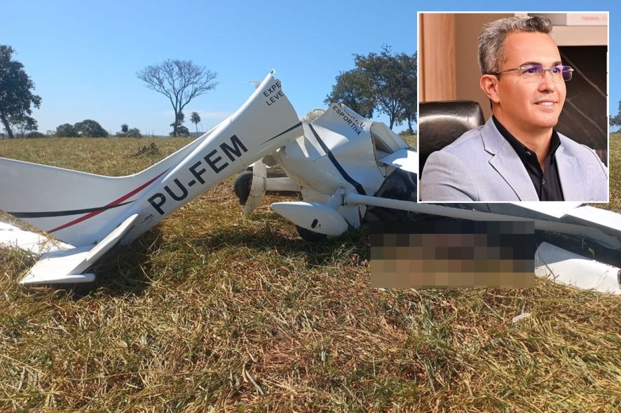 Advogado e piloto morrem após queda de aeronave, em Mirassol D’Oeste